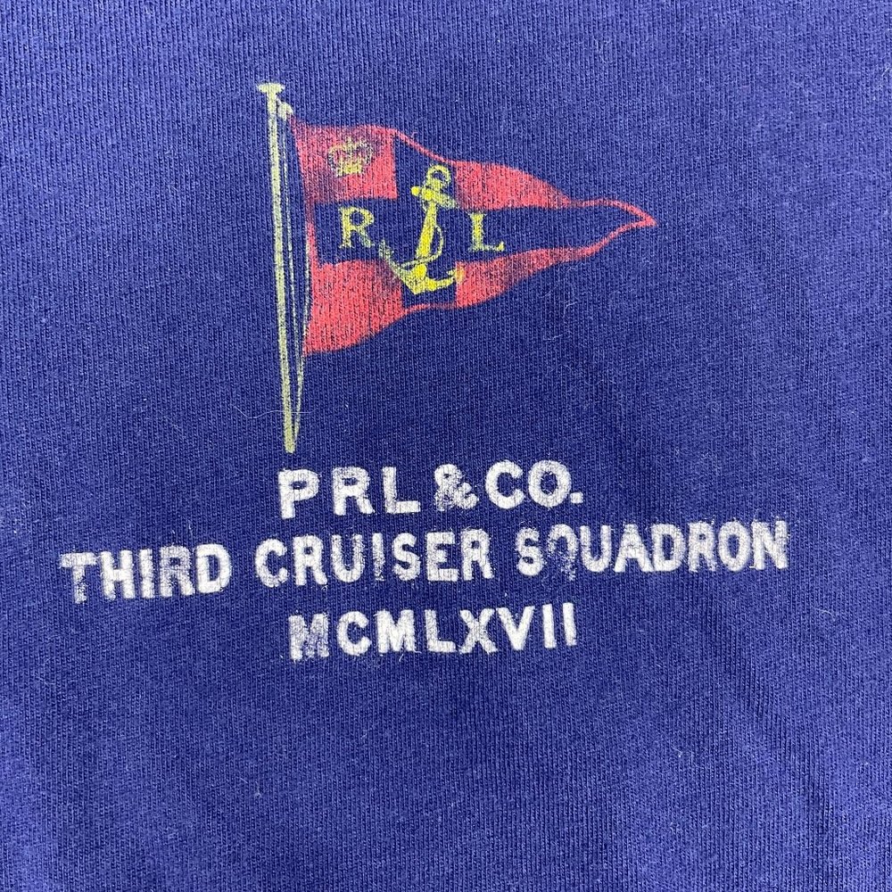 Polo Ralph Lauren Mens Military Retro Graphic TShirt Size XXL Blue Short Sleeve - Picture 7 of 9